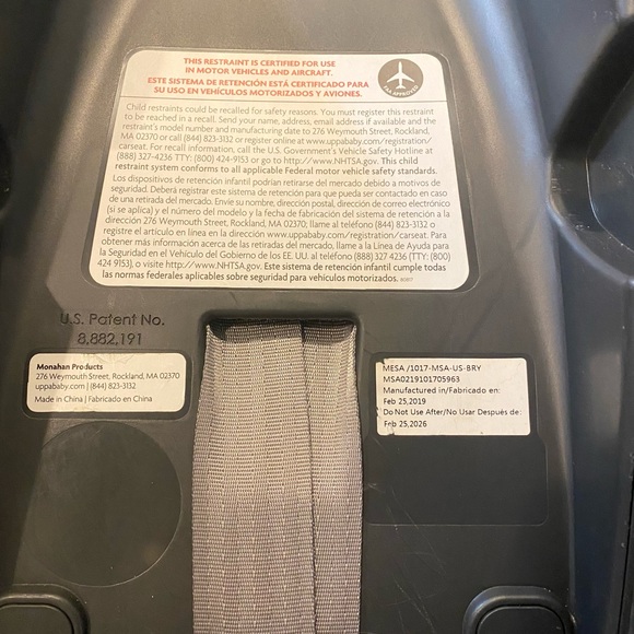 SOLD Uppababy Mesa Infant Car Seat Bryce - Picture 10 of 13